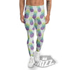 Zig Zag Pineapple Bright Print Pattern Men's Leggings-grizzshop