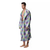 Zig Zag Pineapple Bright Print Pattern Men's Robe-grizzshop