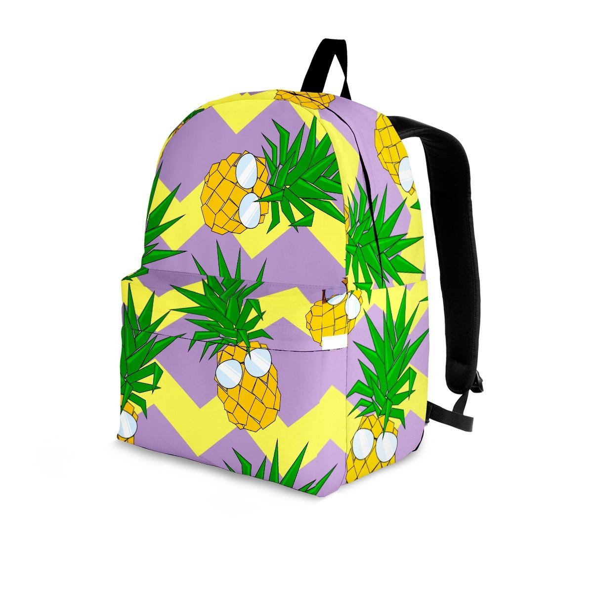 Zig Zag Pineapple Print Backpack-grizzshop