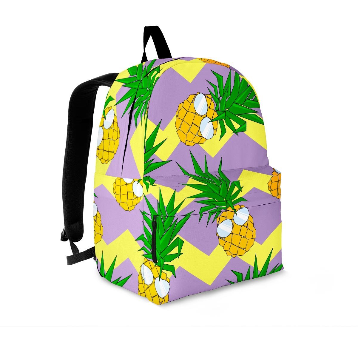 Zig Zag Pineapple Print Backpack-grizzshop