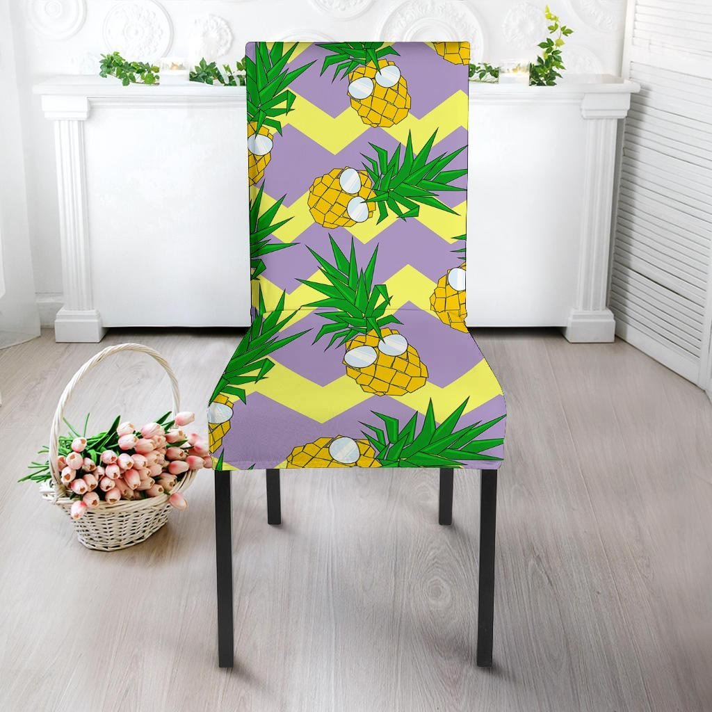 Zig Zag Pineapple Print Chair Cover-grizzshop