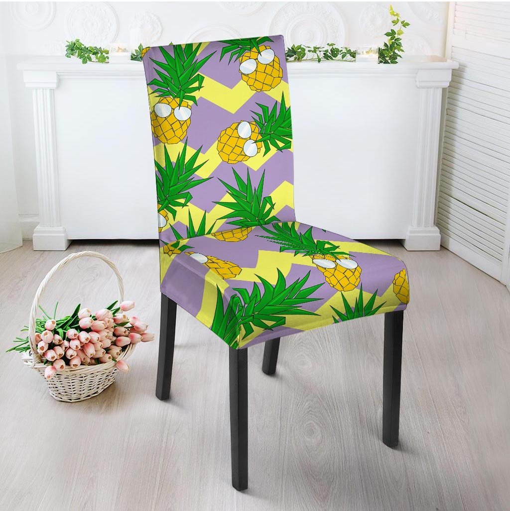 Zig Zag Pineapple Print Chair Cover-grizzshop