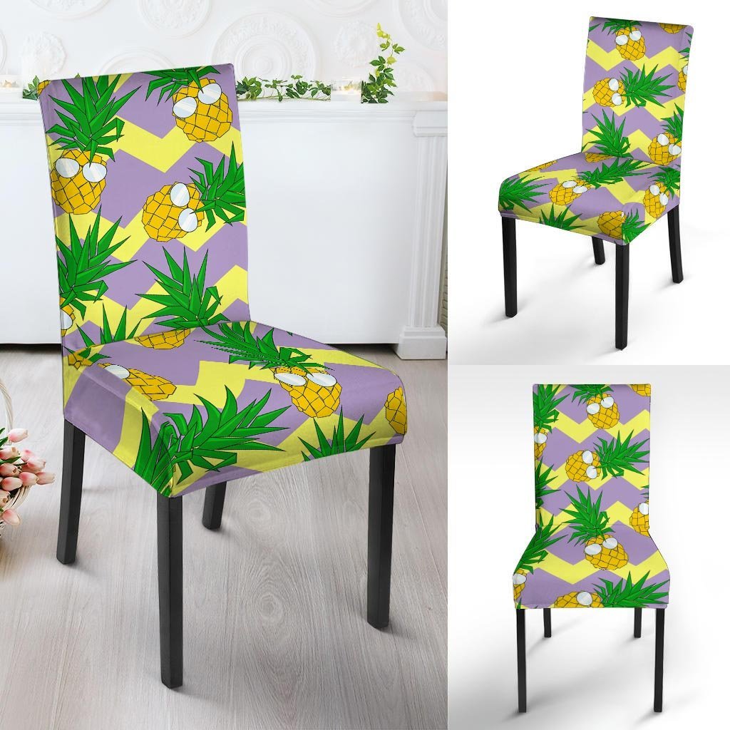 Zig Zag Pineapple Print Chair Cover-grizzshop