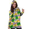 Zig Zag Pineapple Print Hoodie Dress-grizzshop