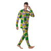 Zig Zag Pineapple Print Men's Pajamas-grizzshop