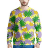 Zig Zag Pineapple Print Men's Sweatshirt-grizzshop