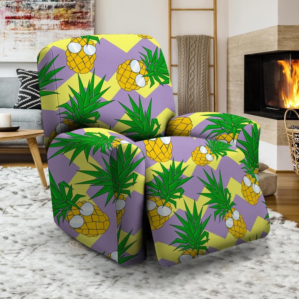 Zig Zag Pineapple Print Recliner Cover-grizzshop