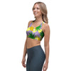 Zig Zag Pineapple Print Sports Bra-grizzshop