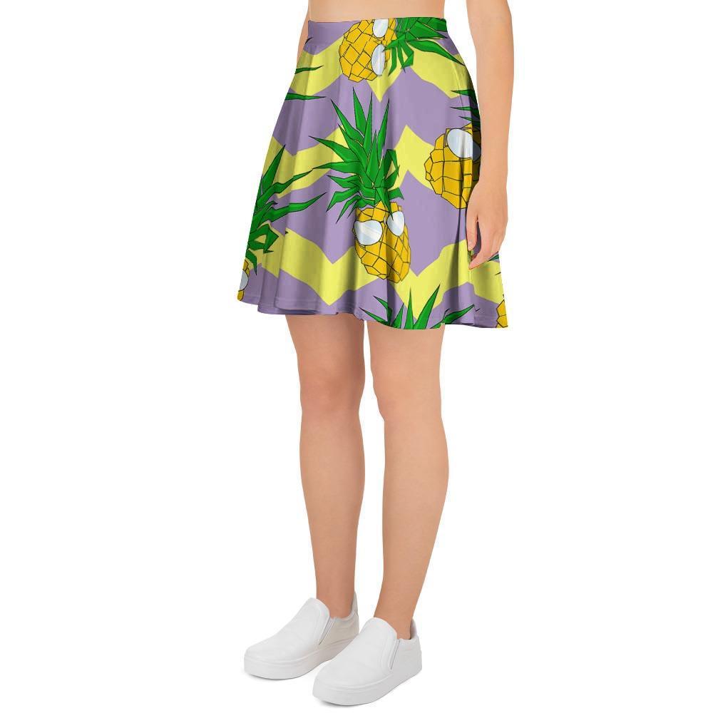 Zig Zag Pineapple Print Women's Skirt-grizzshop