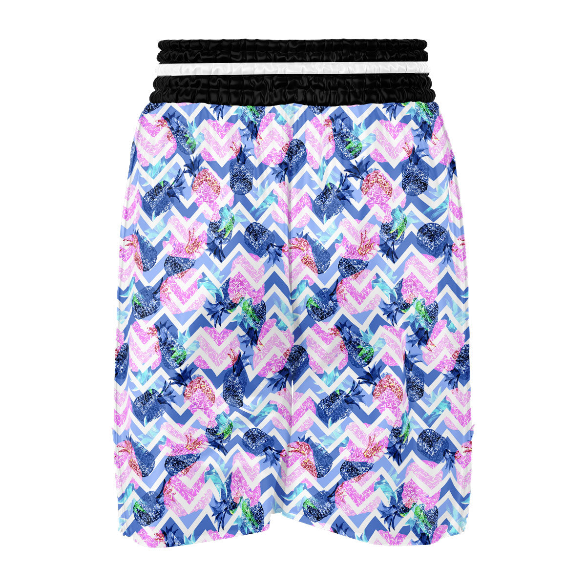 Zig Zag Pineapple Purple Print Pattern Boxing Shorts-grizzshop