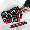 Zig Zag Print Pattern Automatic Foldable Umbrella-grizzshop