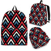 Zig Zag Print Pattern Backpack-grizzshop