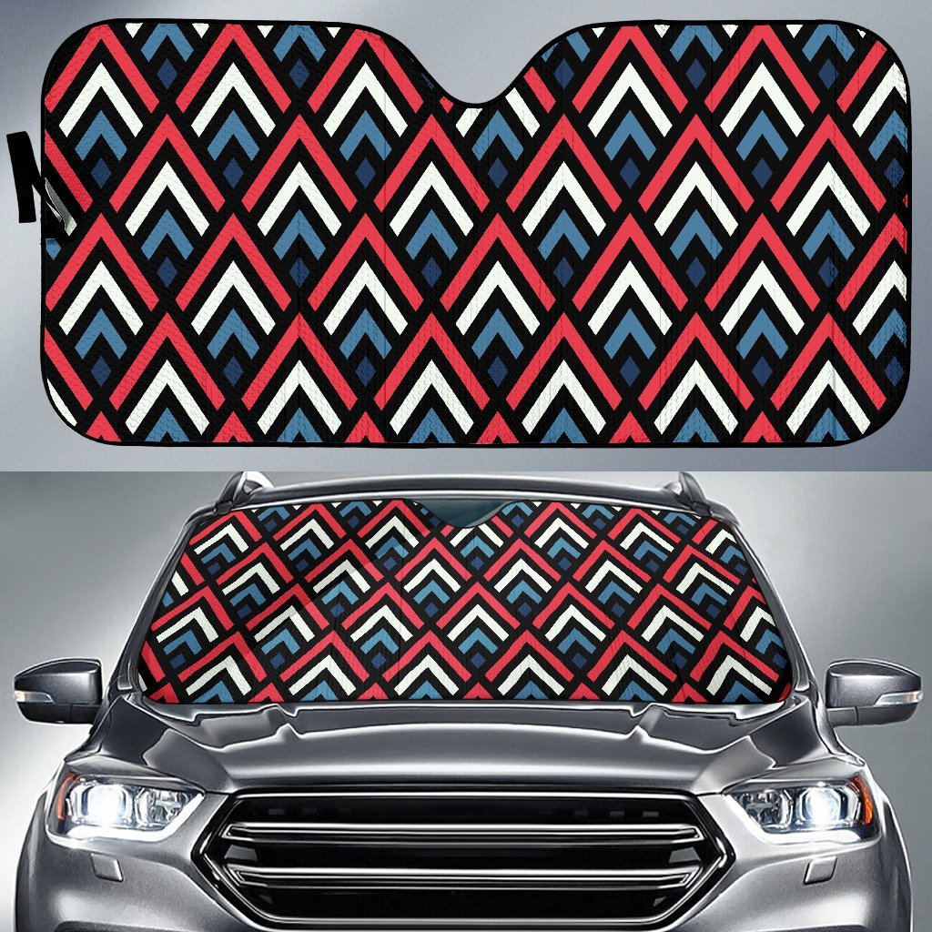 Zig Zag Print Pattern Car Sun Shade-grizzshop