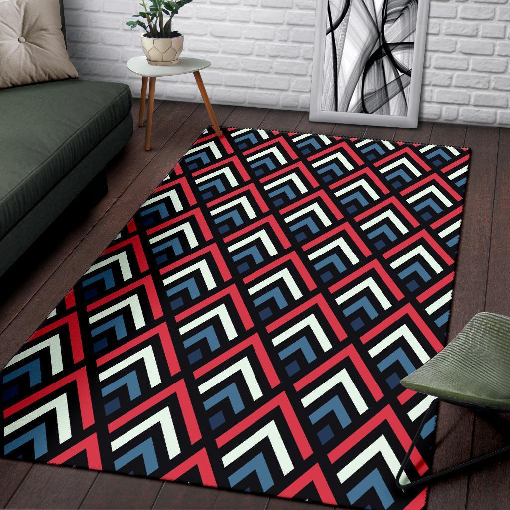 Zig Zag Print Pattern Floor Mat-grizzshop