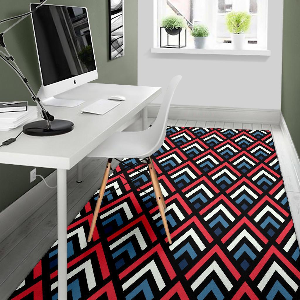 Zig Zag Print Pattern Floor Mat-grizzshop