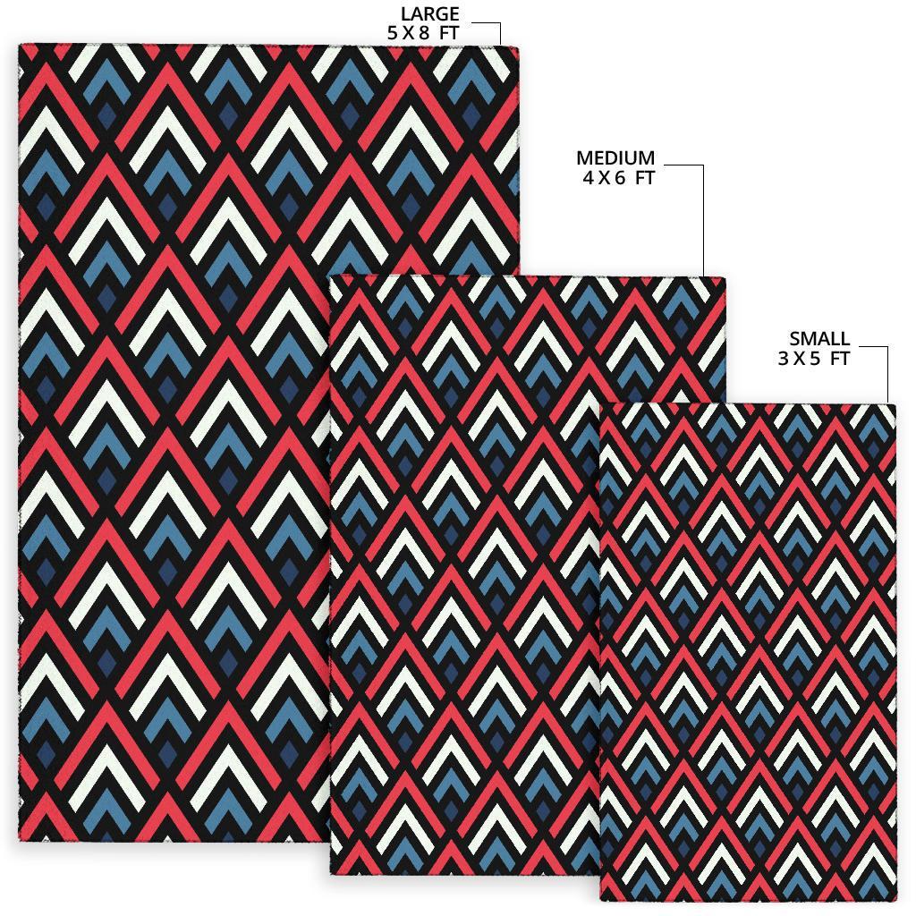 Zig Zag Print Pattern Floor Mat-grizzshop