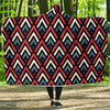 Zig Zag Print Pattern Hooded Blanket-grizzshop