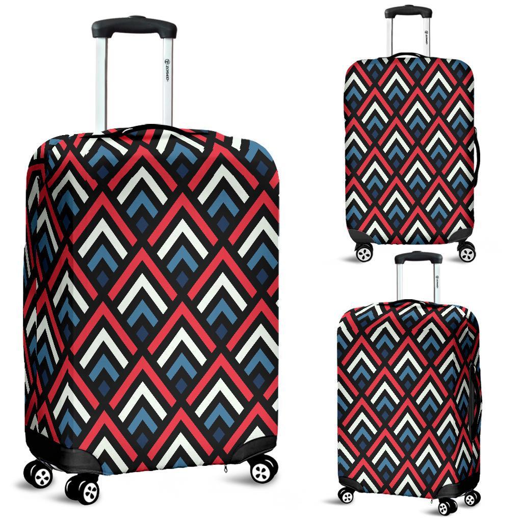 Zig Zag Print Pattern Luggage Cover Protector-grizzshop