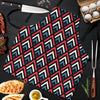 Zig Zag Print Pattern Men's Apron-grizzshop