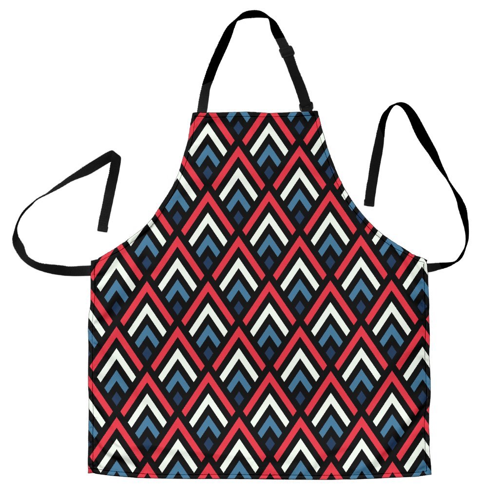 Zig Zag Print Pattern Men's Apron-grizzshop