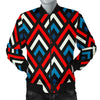 Zig Zag Print Pattern Men's Bomber Jacket-grizzshop