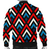 Zig Zag Print Pattern Men's Bomber Jacket-grizzshop