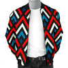 Zig Zag Print Pattern Men's Bomber Jacket-grizzshop