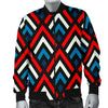 Zig Zag Print Pattern Men's Bomber Jacket-grizzshop