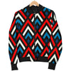 Zig Zag Print Pattern Men's Bomber Jacket-grizzshop