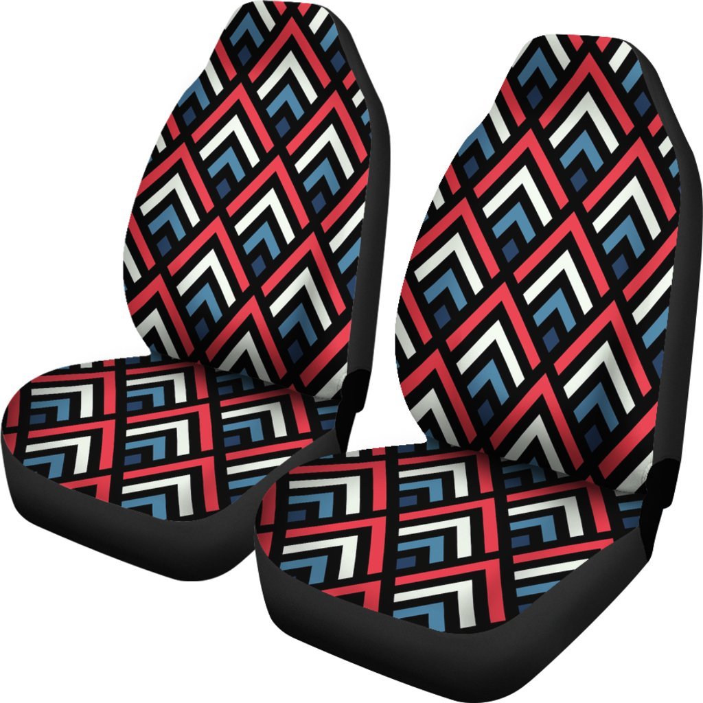 Zig Zag Print Pattern Universal Fit Car Seat Covers-grizzshop