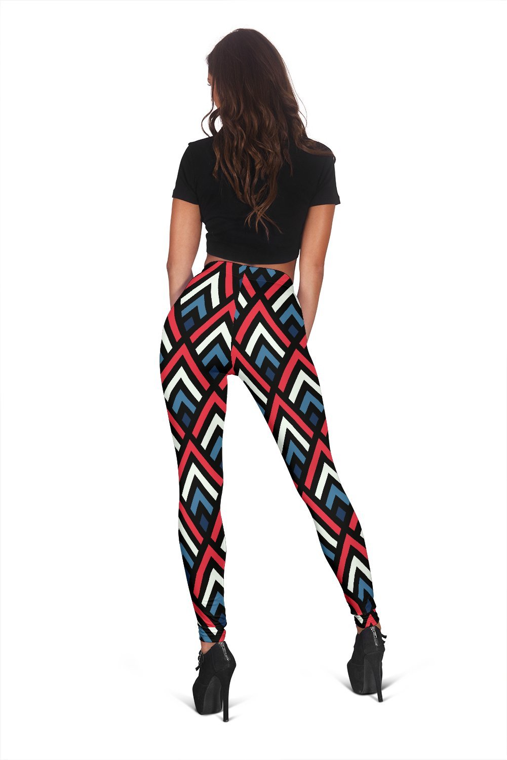 Zig Zag Print Pattern Women Leggings-grizzshop
