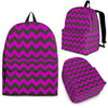 Zig Zag Purple Pattern Print Backpack-grizzshop
