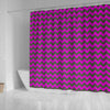 Zig Zag Purple Pattern Print Bathroom Shower Curtain-grizzshop
