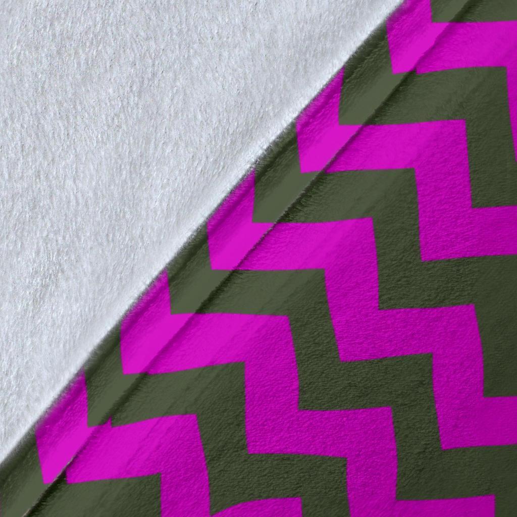 Zig Zag Purple Pattern Print Blanket-grizzshop