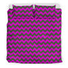 Zig Zag Purple Pattern Print Duvet Cover Bedding Set-grizzshop