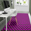 Zig Zag Purple Pattern Print Floor Mat-grizzshop