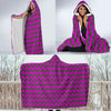 Zig Zag Purple Pattern Print Hooded Blanket-grizzshop