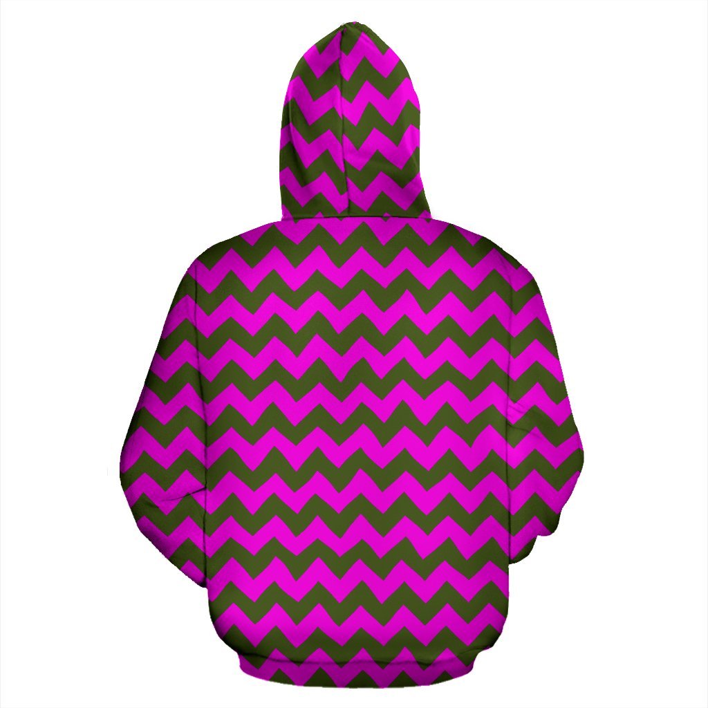 Zig Zag Purple Pattern Print Men Women Pullover Hoodie-grizzshop