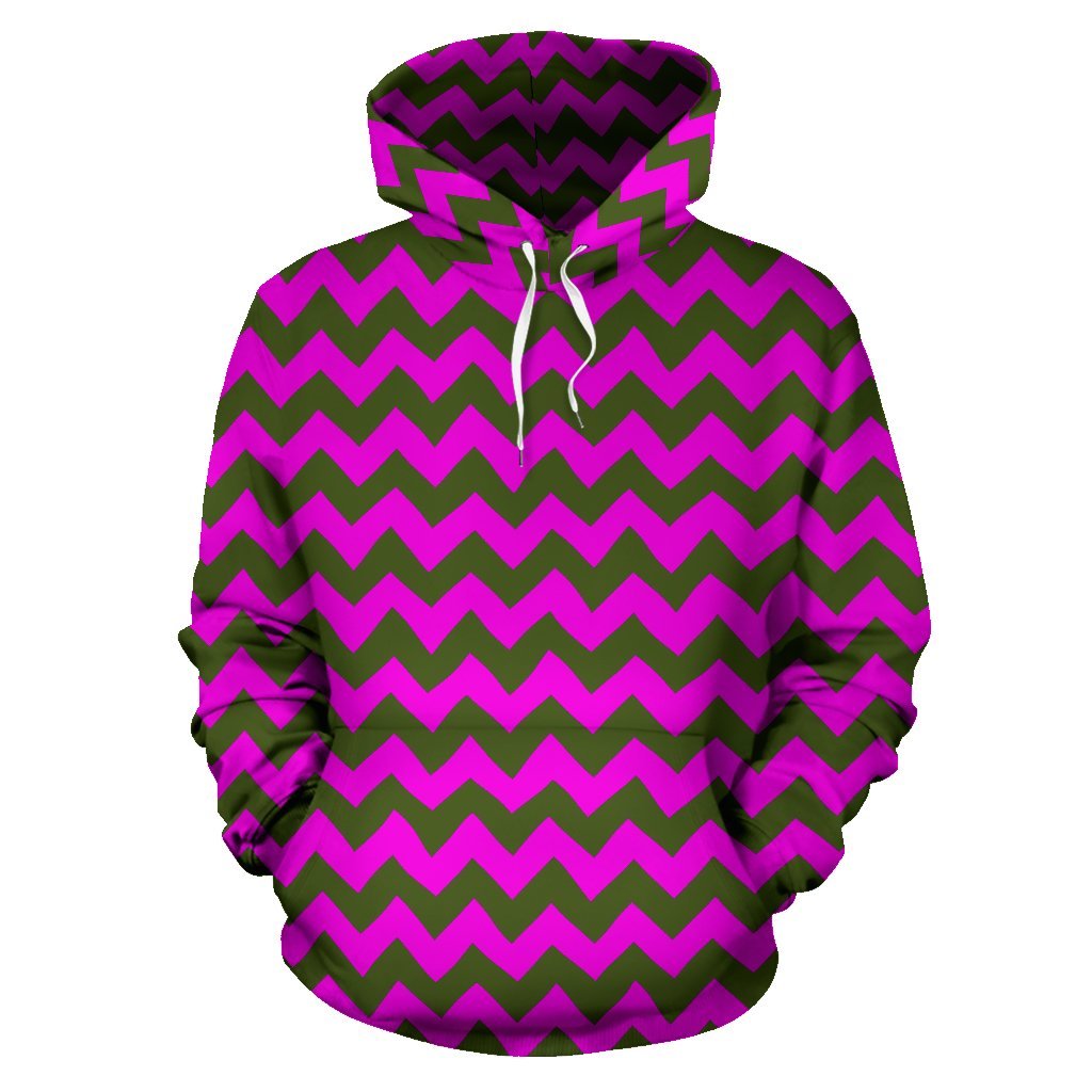 Zig Zag Purple Pattern Print Men Women Pullover Hoodie-grizzshop