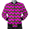 Zig Zag Purple Pattern Print Men's Bomber Jacket-grizzshop