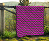 Zig Zag Purple Pattern Print Quilt-grizzshop