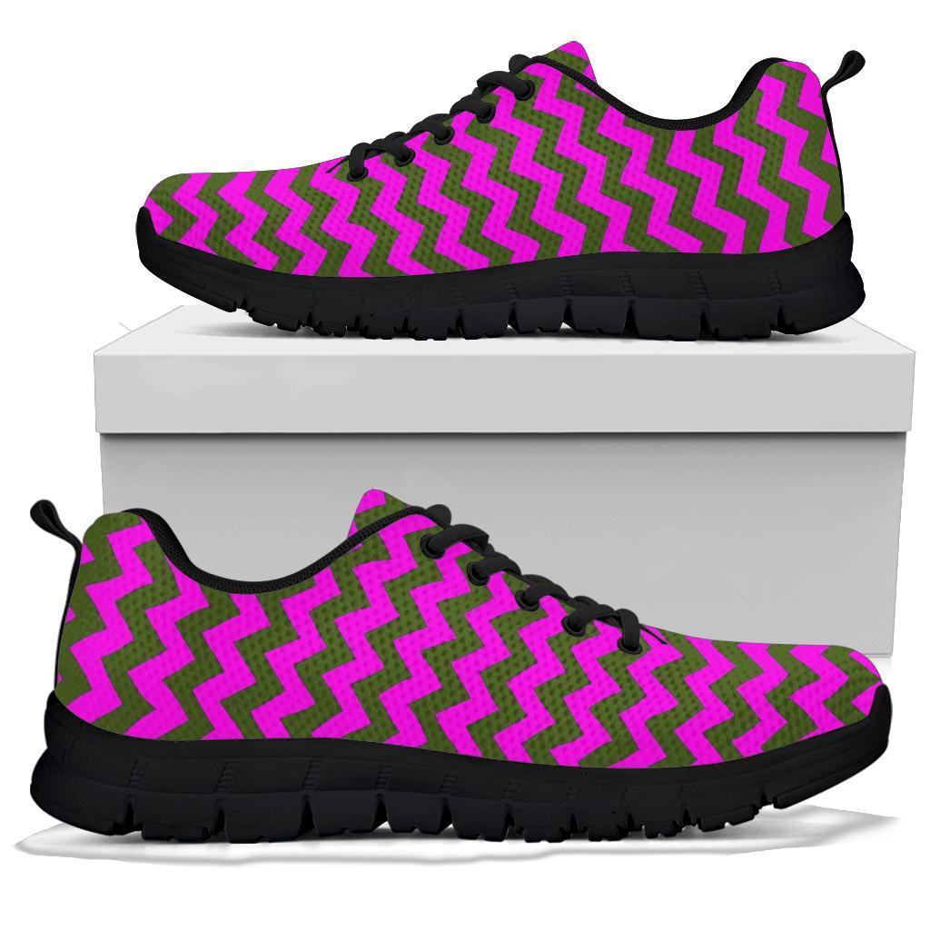 Zig Zag Purple Pattern Print Sneaker Shoes For Men Women-grizzshop