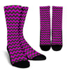 Zig Zag Purple Pattern Print Unisex Crew Socks-grizzshop