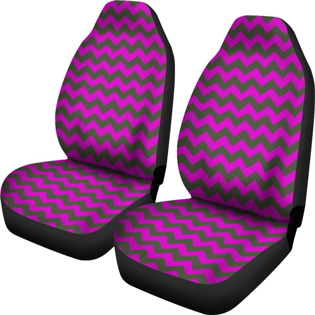 Zig Zag Purple Pattern Print Universal Fit Car Seat Covers-grizzshop