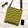 Zig Zag Yellow Pattern Print Crossbody bags-grizzshop