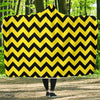 Zig Zag Yellow Pattern Print Hooded Blanket-grizzshop