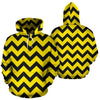 Zig Zag Yellow Pattern Print Men Women Pullover Hoodie-grizzshop