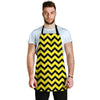 Zig Zag Yellow Pattern Print Men's Apron-grizzshop