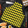 Zig Zag Yellow Pattern Print Men's Apron-grizzshop