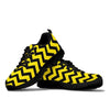 Zig Zag Yellow Pattern Print Sneaker Shoes For Men Women-grizzshop